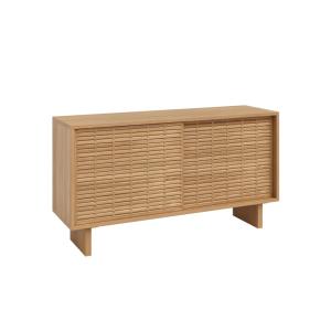 Buffet en pin massif verni en couleur chêne 120 cm