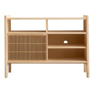 Buffet en pin naturel pour vinyles 102,2 cm Non verni