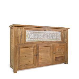 Buffet en teck recyclé bicolore H 110 cm