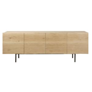 Buffet enfilade vintage 4 portes en bois de chêne massif L2…