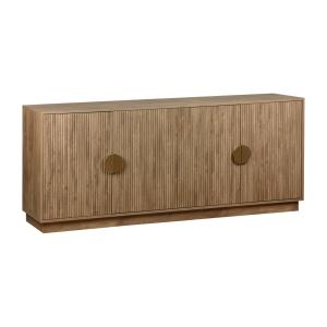 Buffet exotique 4 portes, effet bois de manguier