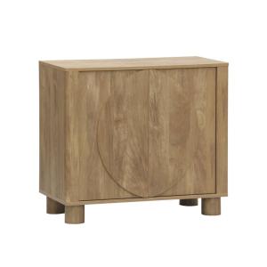 Buffet exotique effet bois de manguier 2 portes 80cm