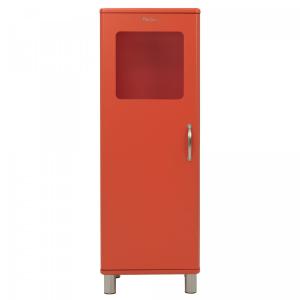 Buffet haut 1 porte style rétro orange