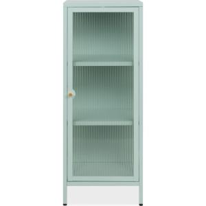 Buffet haut 1 porte vitrée vert menthe