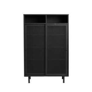 Buffet haut 140cm grillagé en métal PEEX métal noir 90x40x1…