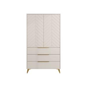 Buffet haut 2 portes 3 tiroirs L104cm beige