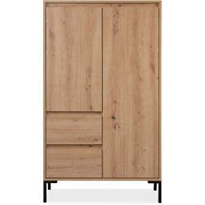 Buffet haut 2 portes effet chêne 81 cm