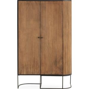 Buffet haut 2 portes en bois de manguier 100 cm