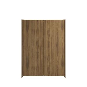 Buffet haut 2 portes en bois H125cm - Bois foncé