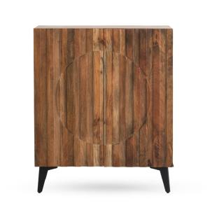 Buffet haut 2 portes en bois massif de manguier