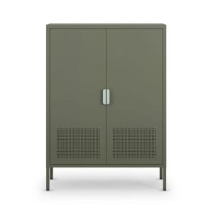 Buffet haut 2 portes en métal H110cm - Vert