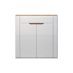 Buffet haut 2 portes et 1 tiroir L91 cm - Blanc