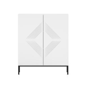 Buffet haut 2 portes stratifiés blanc