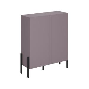 Buffet haut 2 portes stratifiés violet et noir