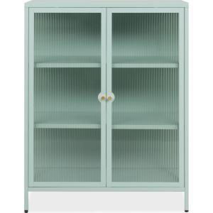 Buffet haut 2 portes vitrées vert menthe