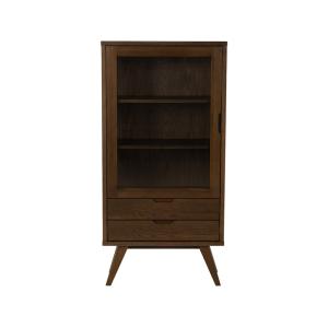 Buffet haut 2 tirois 2 étagères avec vitre L72cm effet bois…
