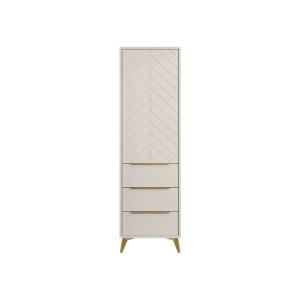 Buffet haut 3 tiroirs 2 étagères 1 porte L54cm beige