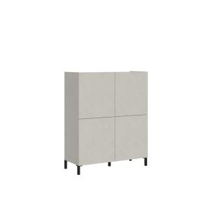 Buffet haut 4 portes 90x35x110 cm effet bois cachemire