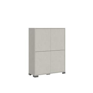 Buffet haut 4 portes 90x35x120 cm effet bois cachemire