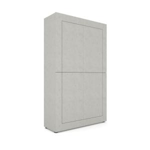 Buffet haut 4 portes effet bois gris cachemire 100x35x165 cm