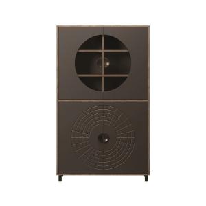 Buffet haut 4 portes H163 cm - Effet Bois clair