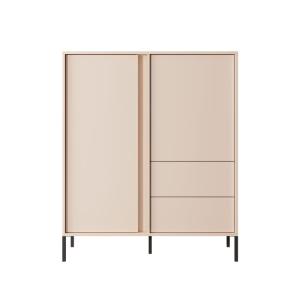 Buffet haut  beige 2 portes 2 tiroirs 104cm