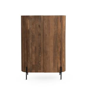 Buffet haut de forme elliptique 2 portes en bois de manguie…