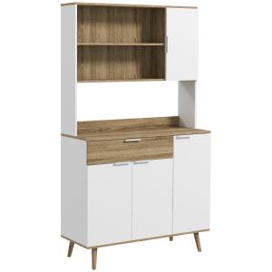 Buffet haut design scandinave - multi-rangement - blanc asp…