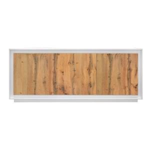 Buffet haut en bois blanc frêne, portes finition chêne, 180…