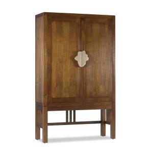 Buffet haut en bois marron H 180 cm