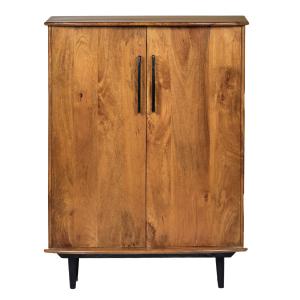 Buffet Haut Vintage 2 portes en bois de Manguier massif