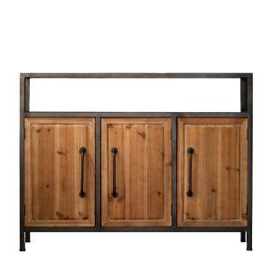 Buffet industriel en bois et acier L120