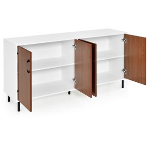 Buffet meuble de rangement blanc 148 x 40 x 75,5cm