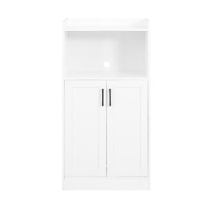 Buffet micro-ondes effet bois blanc