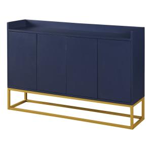 Buffet minimaliste bleu marine 4 portes sans poignées