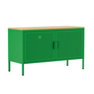Buffet moderne 2 portes L100 cm en métal vert