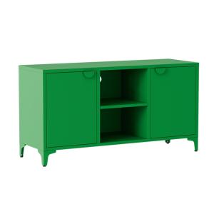 Buffet moderne 2 portes L120 cm en métal vert