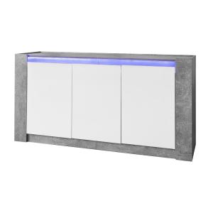 Buffet Moderne avec Éclairage LED et 3 Portes