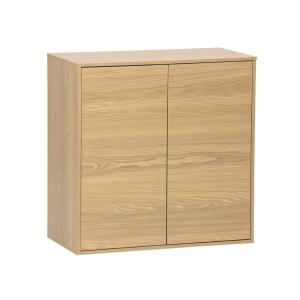 Buffet, module de rangement chêne décor bois 2 portes