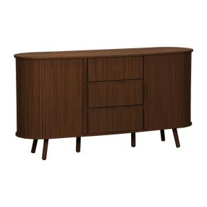 Buffet scandinave 2 portes coulissantes, noyer