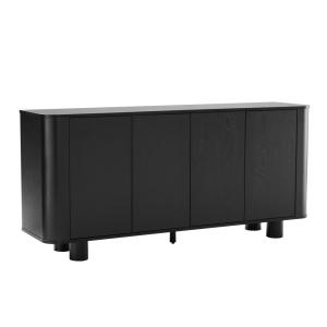Buffet scandinave 4 portes L160 cm bois noir