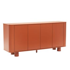 Buffet scandinave 4 portes L160 cm terracotta