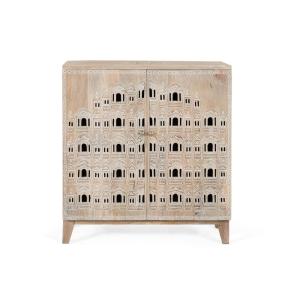 Buffet sculpté à la main en bois de manguier