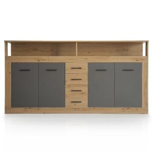 Buffet style industriel l190cm 4 portes er 4 tiroirs lunata…