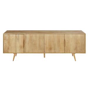 Buffet vintage 4 portes en bois de manguier massif