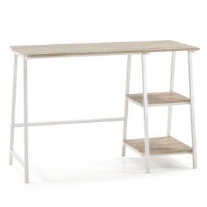 Bureau blanc, table pour pc, style industriel, 105 cm longu…