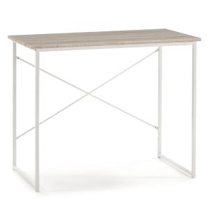 Bureau blanc,table pour pc, style industriel, 90 cm longueur