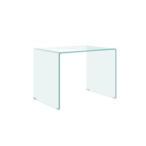 Bureau en verre courbe 100x60x75 cm