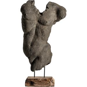 Buste décoratif en terre cuite Man