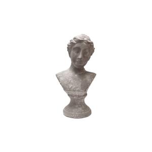 Buste femme en béton gris 19 x 15.5 x 34.5cm